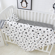 Load image into Gallery viewer, Striped Stars 3Pcs Baby Bedding Set - 100% cotton