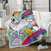 Load image into Gallery viewer, Unicorn Throw Blanket - 24 styles to choose
