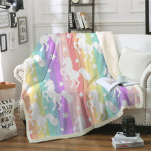 Load image into Gallery viewer, Unicorn Throw Blanket - 24 styles to choose