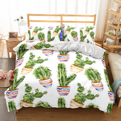 Potted Cactus Duvet Cover Set