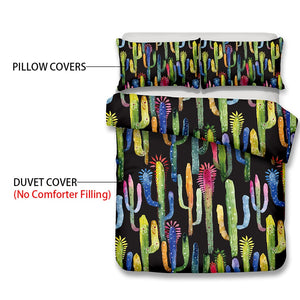 Colourful Cactus Duvet Cover Set