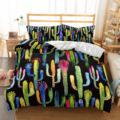 Colourful Cactus Duvet Cover Set