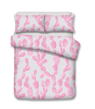 Load image into Gallery viewer, Pink Cactus  Duvet Cover Set