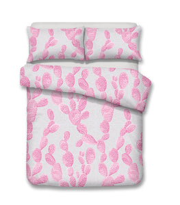 Pink Cactus  Duvet Cover Set