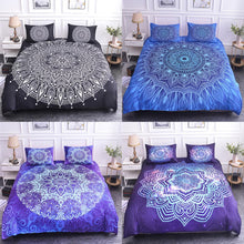 Load image into Gallery viewer, Luxury Mandala Bedding Set - Purple Sun