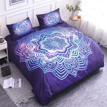 Load image into Gallery viewer, Luxury Mandala Bedding Set - Purple Sun