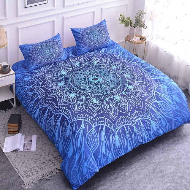 Luxury Mandala Bedding Set - Sky High