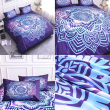 Load image into Gallery viewer, Luxury Mandala Bedding Set - Purple Sun