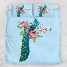 Load image into Gallery viewer, Customised Peacock Quilt Cover Set