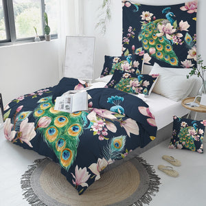Customised Peacock Quilt Cover Set