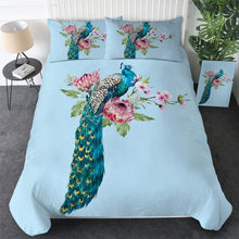 Load image into Gallery viewer, Mandala Quilt Cover Set - Peacock