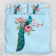 Load image into Gallery viewer, Customised Peacock Quilt Cover Set