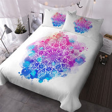 Load image into Gallery viewer, Lotus Flower Tie Dye Bedding Set