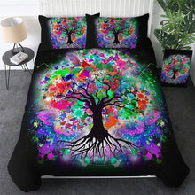 Load image into Gallery viewer, Mandala Quilt Cover Set - Tree of Life