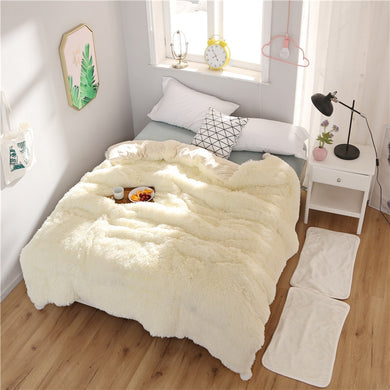 Fluffy Quilt Comforter - Cream