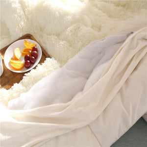 Fluffy Quilt Comforter - Cream