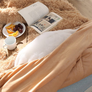Fluffy Quilt Comforter - Camel