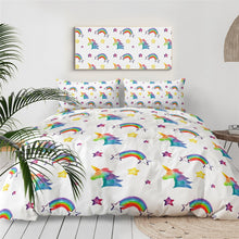 Load image into Gallery viewer, Customised Rose Unicorn Quilt Cover Set