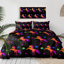 Load image into Gallery viewer, Customised Rose Unicorn Quilt Cover Set