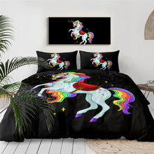 Load image into Gallery viewer, Customised Rose Unicorn Quilt Cover Set