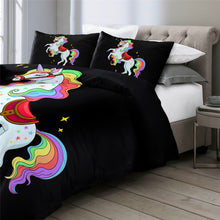 Load image into Gallery viewer, Customised Rose Unicorn Quilt Cover Set