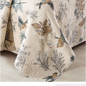 Bedspread Set 3pcs Birds in Paradise