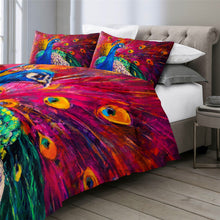 Load image into Gallery viewer, Customised Peacock Quilt Cover Set
