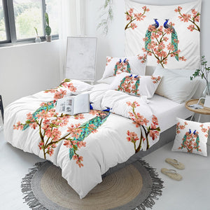 Customised Peacock Quilt Cover Set