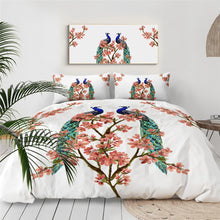 Load image into Gallery viewer, Customised Peacock Quilt Cover Set