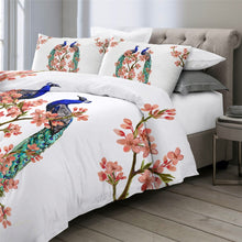 Load image into Gallery viewer, Customised Peacock Quilt Cover Set