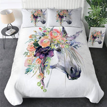 Load image into Gallery viewer, Customised Rose Unicorn Quilt Cover Set