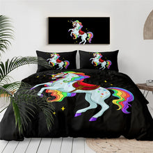 Load image into Gallery viewer, Customised Rose Unicorn Quilt Cover Set