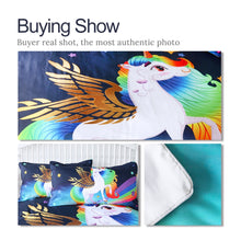 Load image into Gallery viewer, Customised Rainbow Unicorn Quilt Cover Set