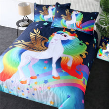 Load image into Gallery viewer, Customised Rainbow Unicorn Quilt Cover Set