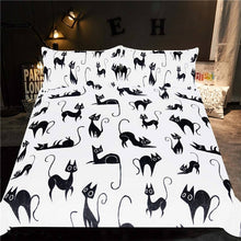 Load image into Gallery viewer, Customised Black Cats Quilt Cover Set - Various Styles