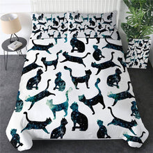 Load image into Gallery viewer, Customised Black Cats Quilt Cover Set - Various Styles