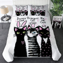 Load image into Gallery viewer, Customised Black Cats Quilt Cover Set - Various Styles