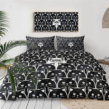 Load image into Gallery viewer, Customised Black Cats Quilt Cover Set - Various Styles