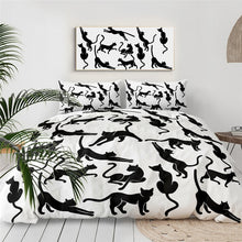 Load image into Gallery viewer, Customised Black Cats Quilt Cover Set - Various Styles