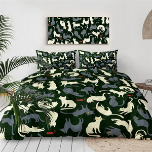 Customised Black Cats Quilt Cover Set - Various Styles