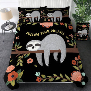 Customised Sloth Quilt Cover Set