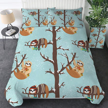 Load image into Gallery viewer, Customised Sloth Quilt Cover Set