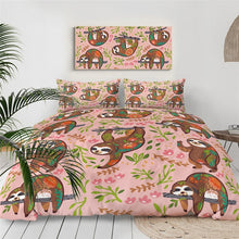 Load image into Gallery viewer, Customised Sloth Quilt Cover Set
