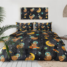 Load image into Gallery viewer, Customised Sloth Quilt Cover Set