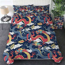 Load image into Gallery viewer, Customised Flying Dragon Quilt Cover Set