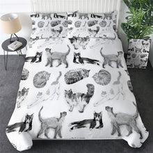 Load image into Gallery viewer, Customised Black Cats Quilt Cover Set - Various Styles