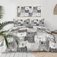 Load image into Gallery viewer, Customised Black Cats Quilt Cover Set - Various Styles