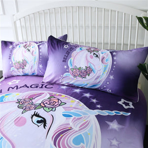Customised Unicorn Kids Bedding Set