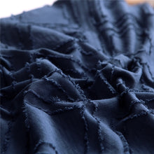 Load image into Gallery viewer, Luxury 100% Cotton Clipping Diamond 4pcs Bedding Set -  Navy