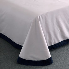 Load image into Gallery viewer, Luxury 100% Cotton Clipping Diamond 4pcs Bedding Set -  Navy